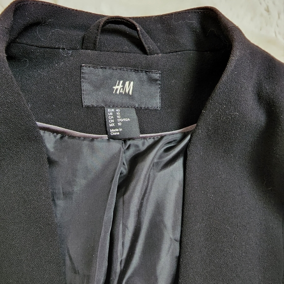 Rare H&M Black Beading Fringe Tassel Shoulder Badges Suit Jacket Co ord Set. - Picture 8 of 17